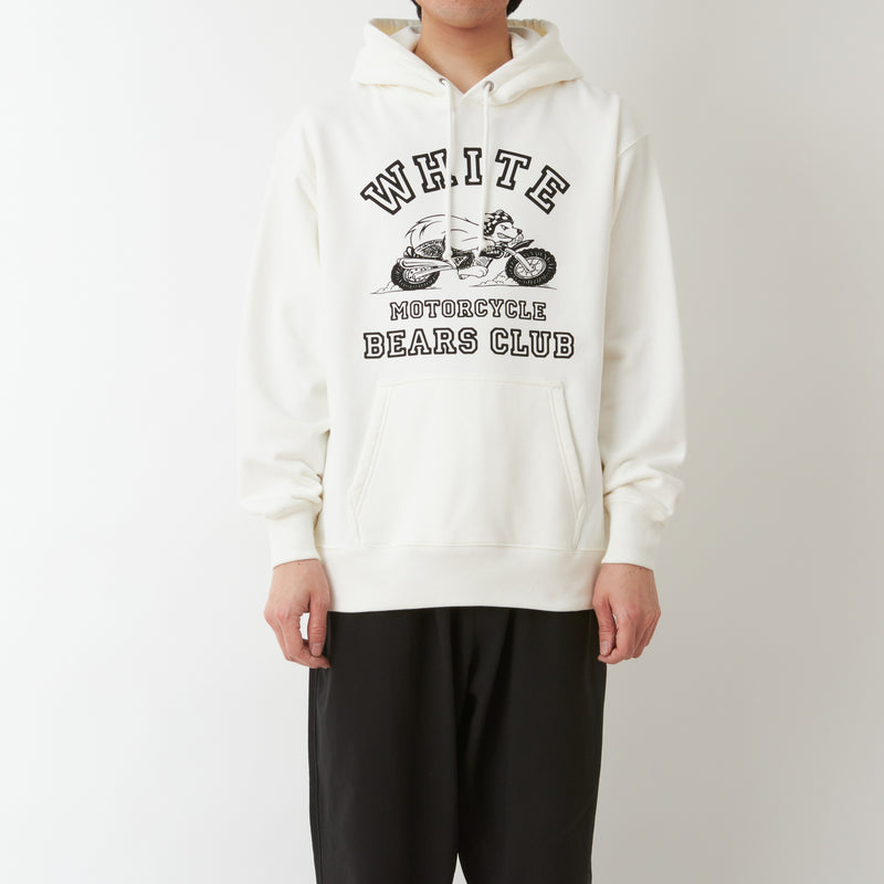 WHITE MOTORCYCLE BEARS CLUB HOODIE