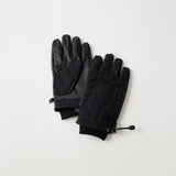 LEATHER & QUILTED NYLON GLOVE