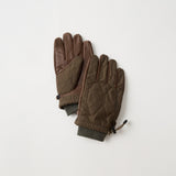 LEATHER & QUILTED NYLON GLOVE