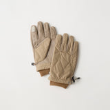 LEATHER & QUILTED NYLON GLOVE