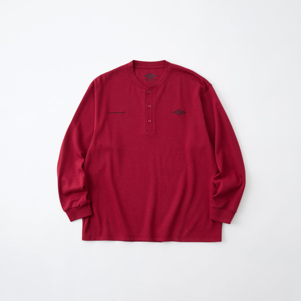 WM × UMBRO HENRY NECK L/S T-SHIRT