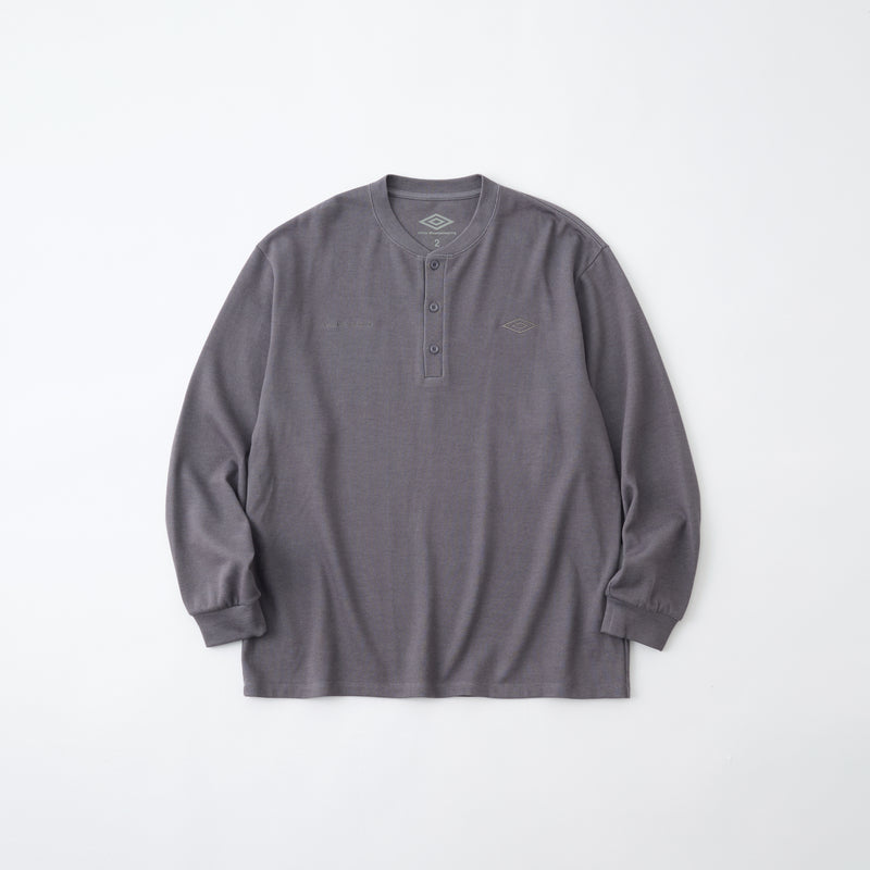 WM × UMBRO HENRY NECK L/S T-SHIRT