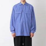 GUSSET SLEEVE STRIPE PULLOVER SHIRT