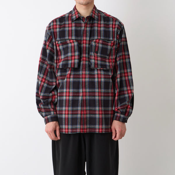MID GUSSET SLEEVE TARTAN SHIRT