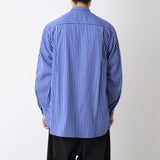 BAND COLLAR STRIPE MULTI POCKET SHIRT