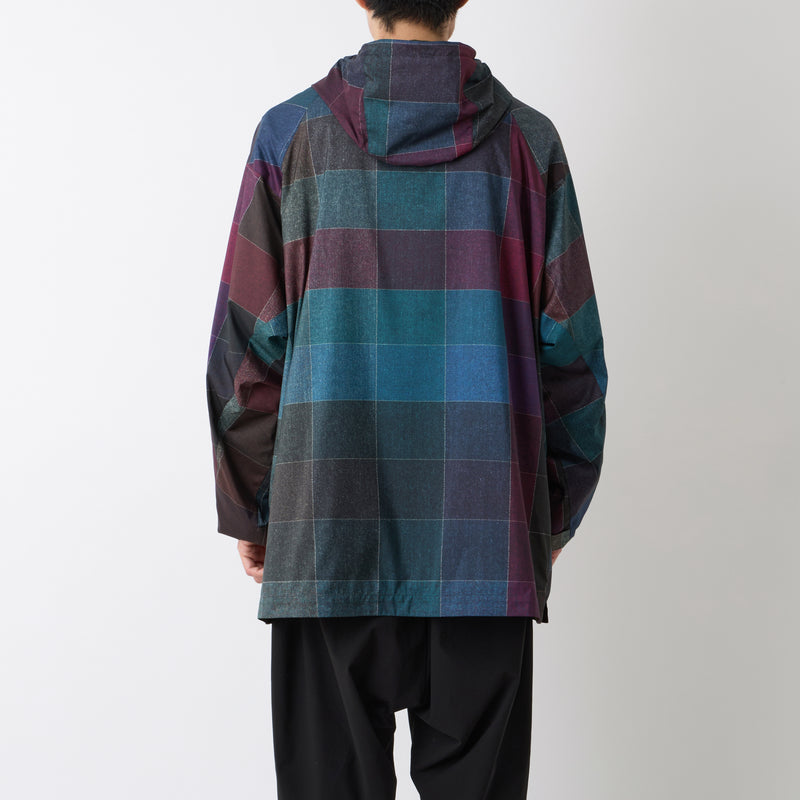 WINDOWPANE PATTERN ANORAK