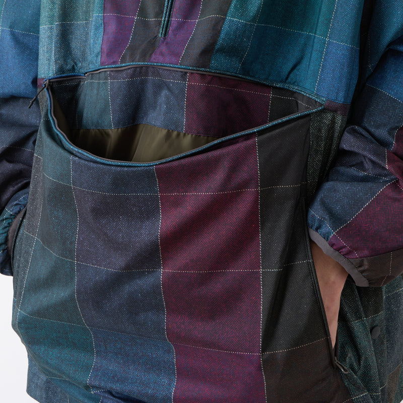 WINDOWPANE PATTERN ANORAK