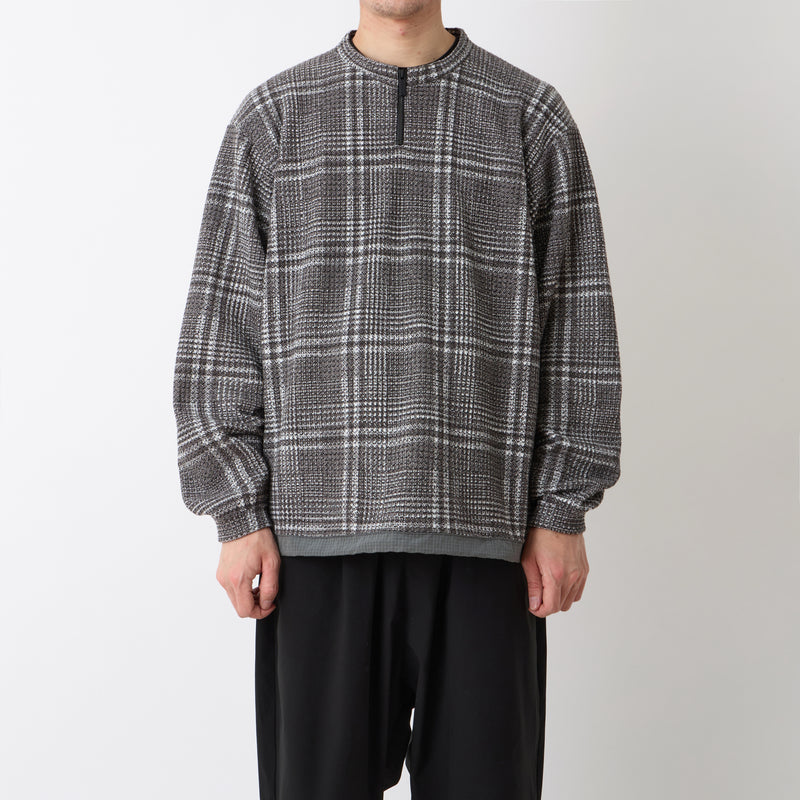 HALF ZIP CHECK PULLOVER