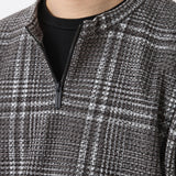 HALF ZIP CHECK PULLOVER