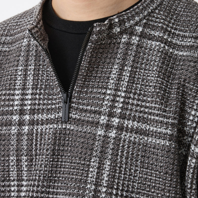 HALF ZIP CHECK PULLOVER