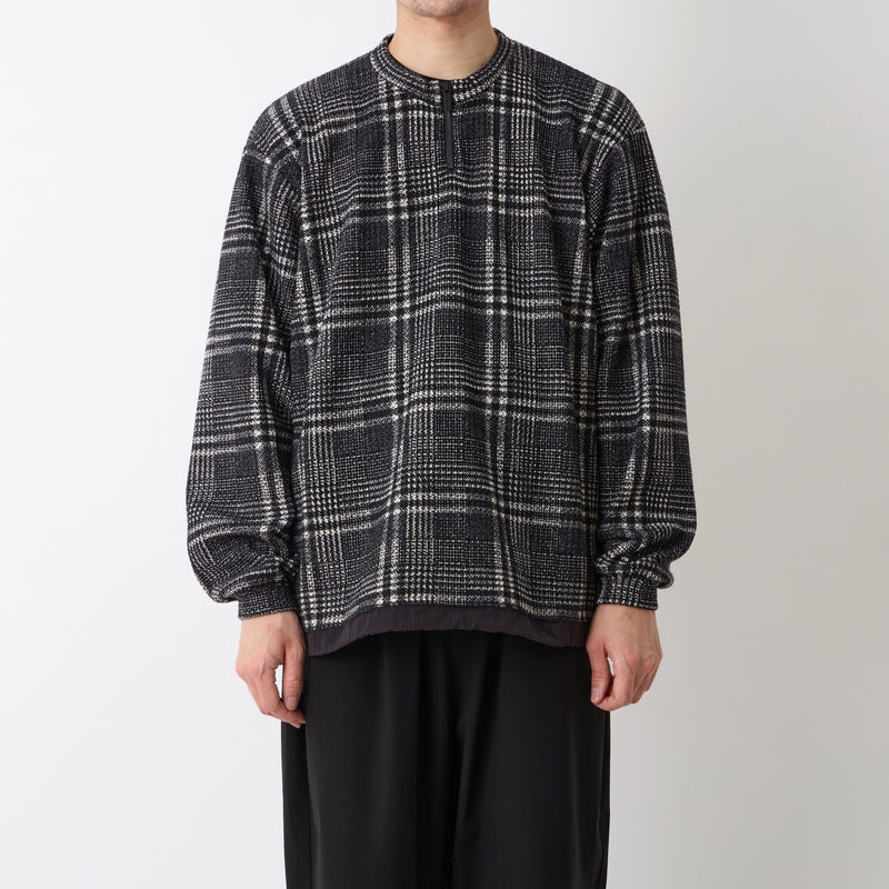 HALF ZIP CHECK PULLOVER