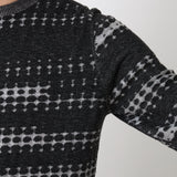 DOT STRIPE KNIT PULLOVER