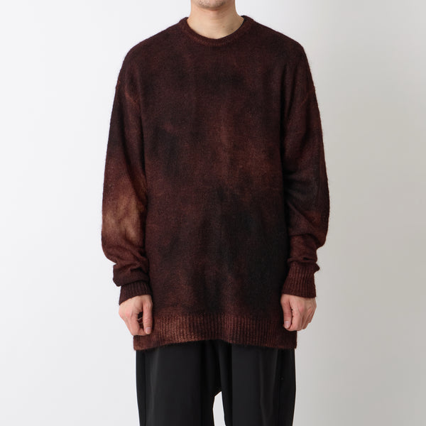GARMENT DYE MOHAIR KNIT PULLOVER