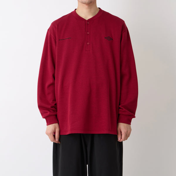 WM × UMBRO HENRY NECK L/S T-SHIRT