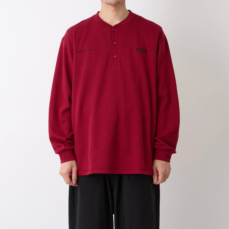 WM × UMBRO HENRY NECK L/S T-SHIRT