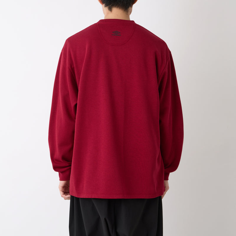 WM × UMBRO HENRY NECK L/S T-SHIRT
