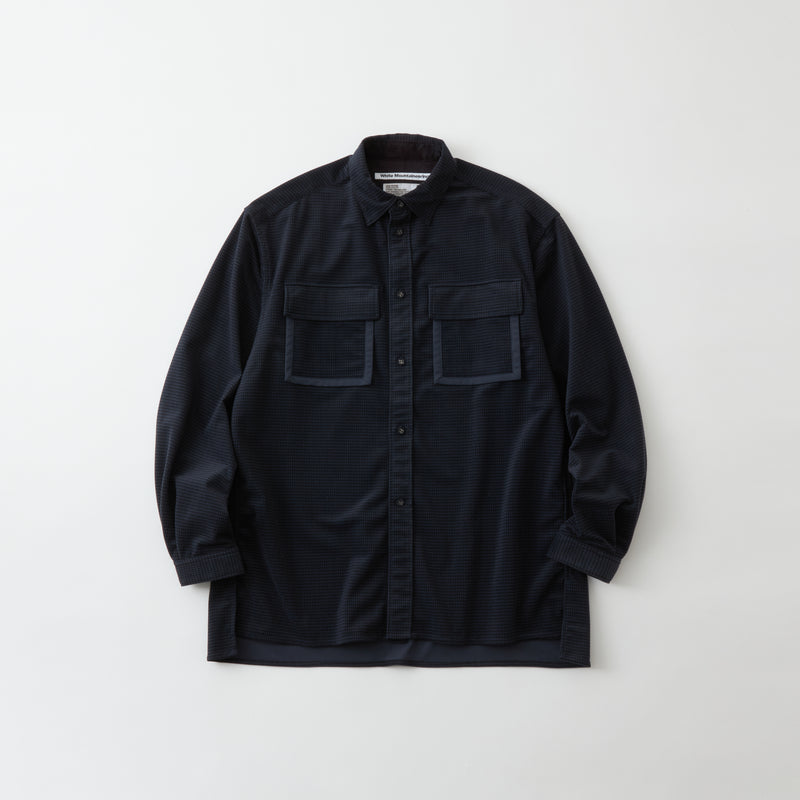 MID GUSSET SLEEVE TRICOT CHECK SHIRT