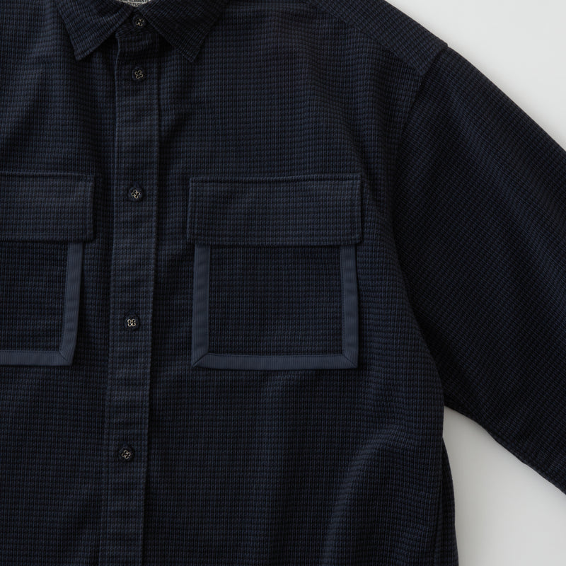 MID GUSSET SLEEVE TRICOT CHECK SHIRT