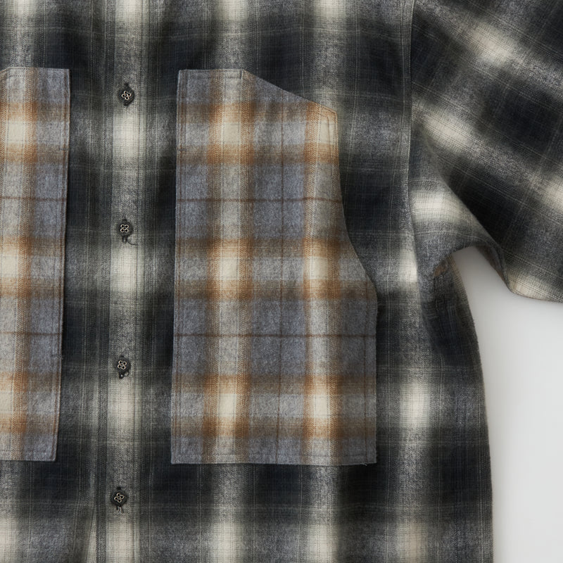 MID GUSSET SLEEVE CHECK WORK SHIRT