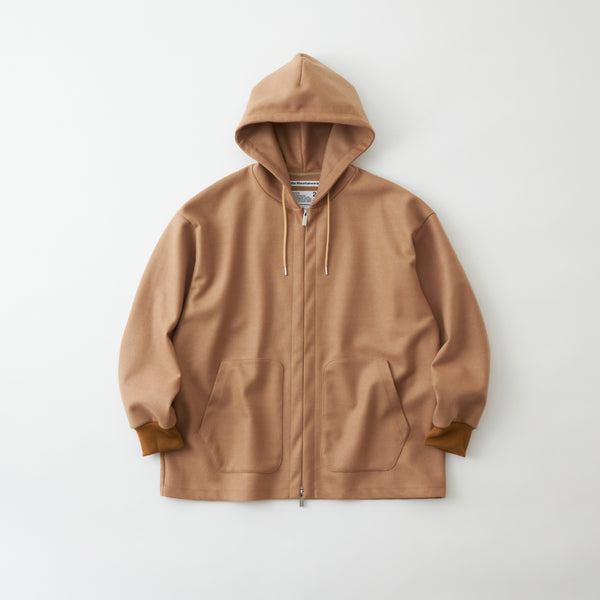 MELTON ZIP UP HOODIE