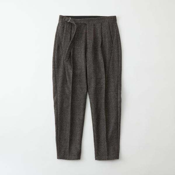 GLEN CHECK 1 TUCK PANTS