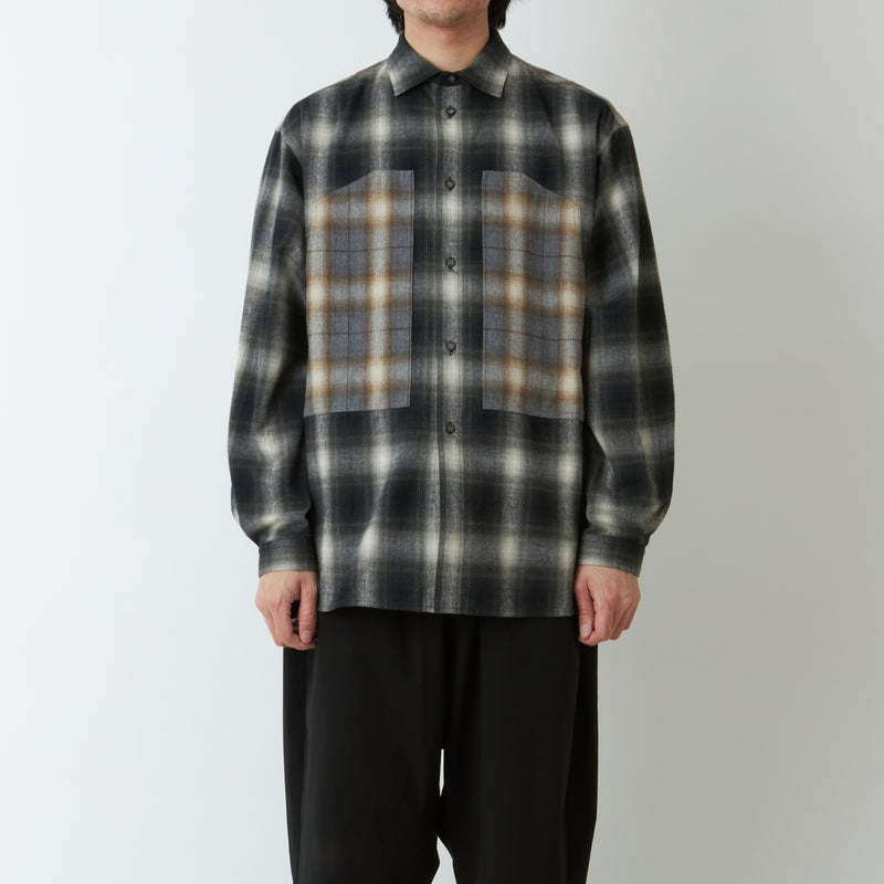 MID GUSSET SLEEVE CHECK WORK SHIRT