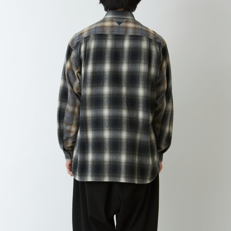 MID GUSSET SLEEVE CHECK WORK SHIRT