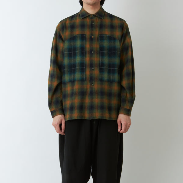 MID GUSSET SLEEVE CHECK WORK SHIRT