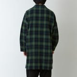 WIDE GUSSET SLEEVE OMBRE CHECK SHOP COAT