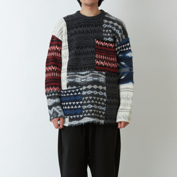 PATCHWORK PULLOVER KNIT