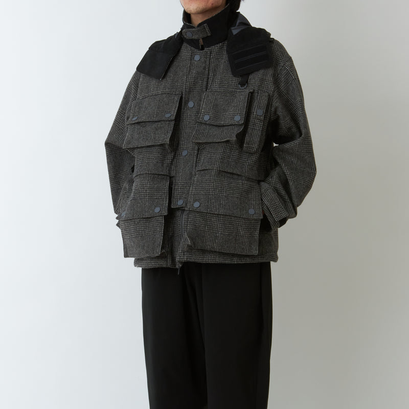 WINDSTOPPER GLEN CHECK MULTI POCKET JACKET