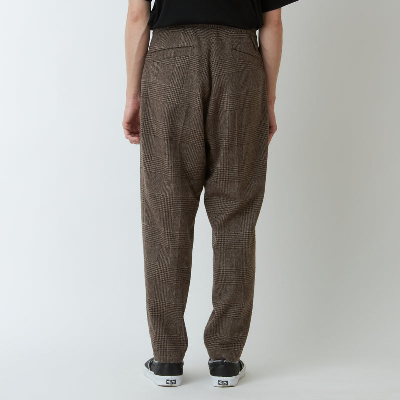 GLEN CHECK 1 TUCK PANTS