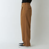 WOOL STRETCH 4 TUCK WIDE PANTS