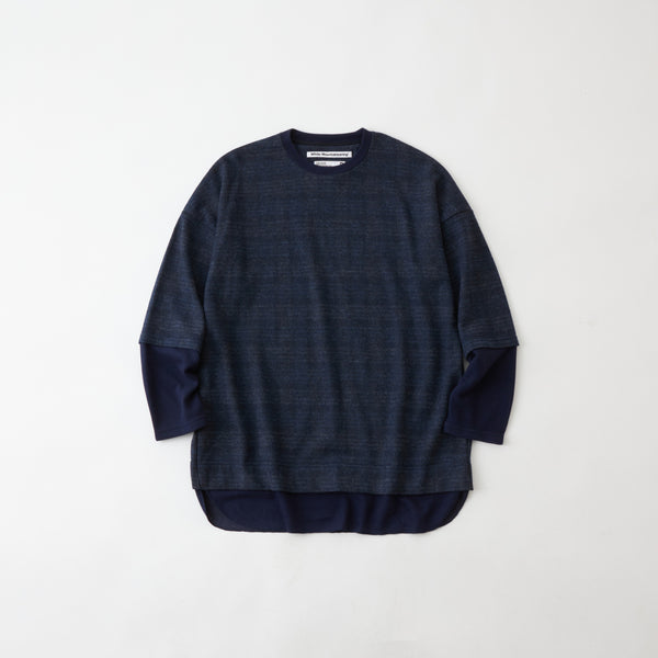 LAYERED CHECK PULLOVER