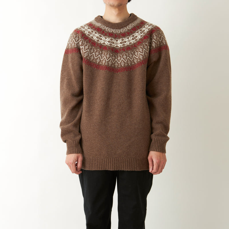 ROUND YORK FAIR ISLE SWEATER - White Mountaineering®︎ – White