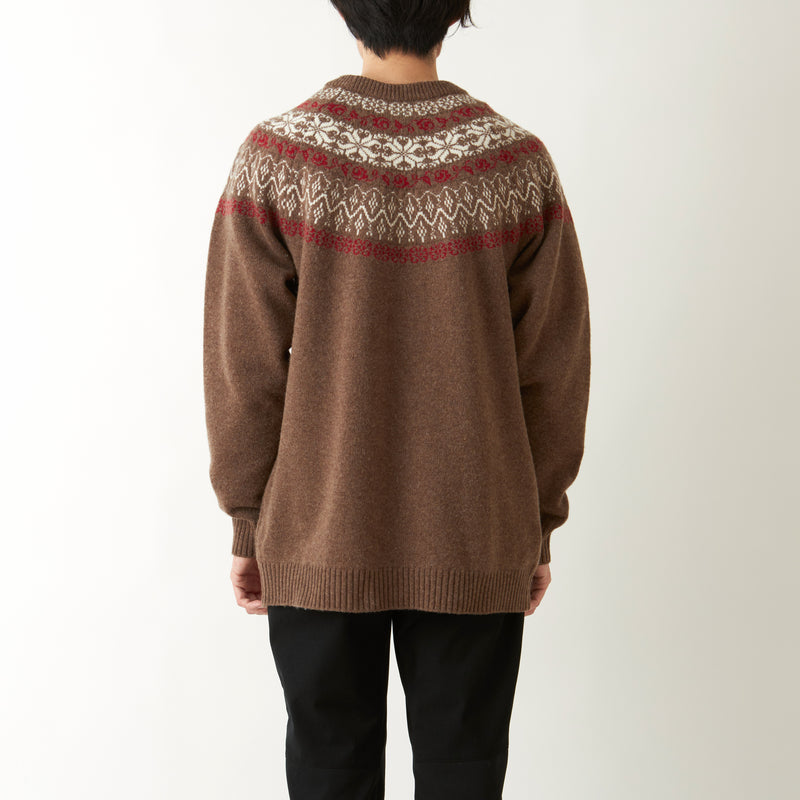 ROUND YORK FAIR ISLE SWEATER - White Mountaineering®︎ – White