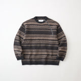 FAIR ISLE ZIP KNIT PULLOVER