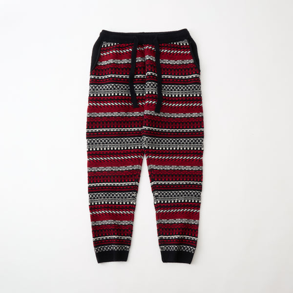 FAIR ISLE ZIP KNIT PANTS