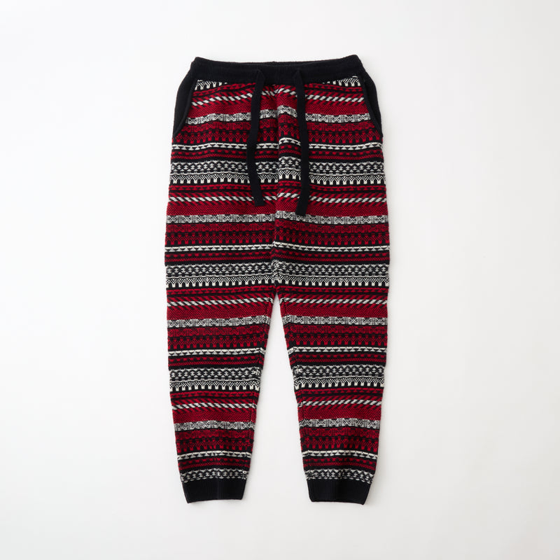 FAIR ISLE ZIP KNIT PANTS