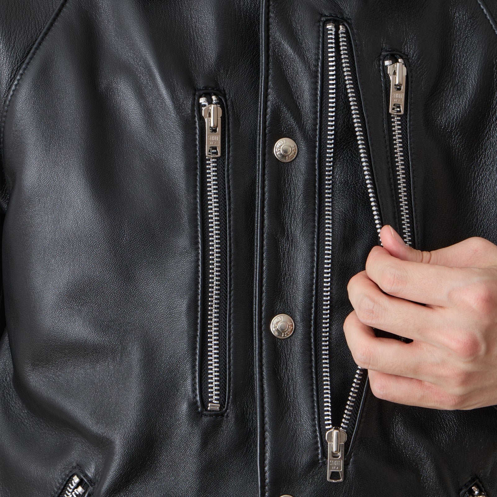 WM × Schott LEATHER COACH JACKET - White mountaineering®︎ – White