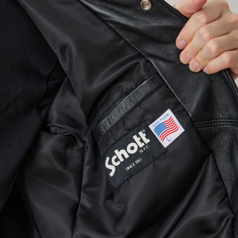 WM × Schott LEATHER COACH JACKET