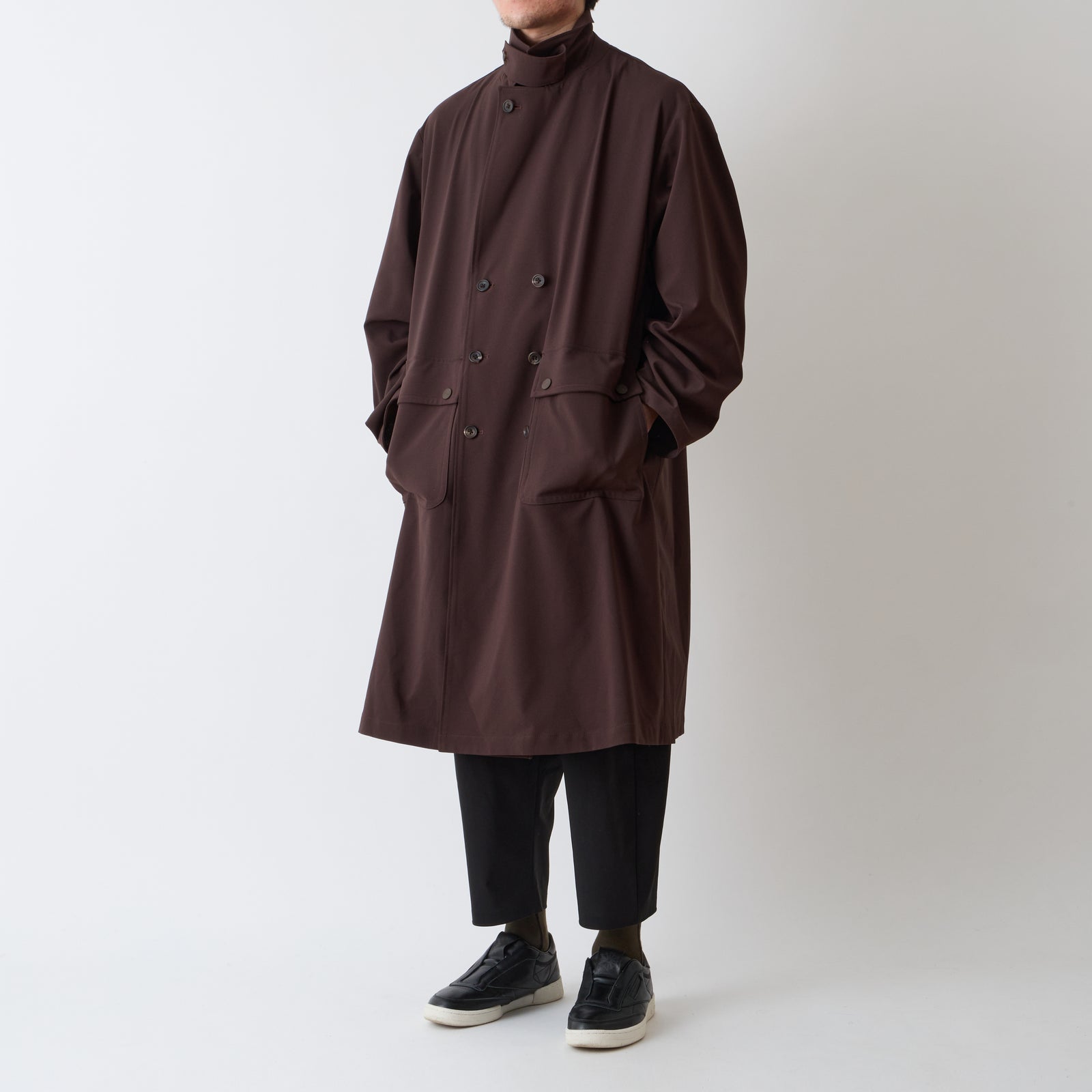 SOLOTEX DOUBLE BREASTED COAT - White mountaineering®︎ – White