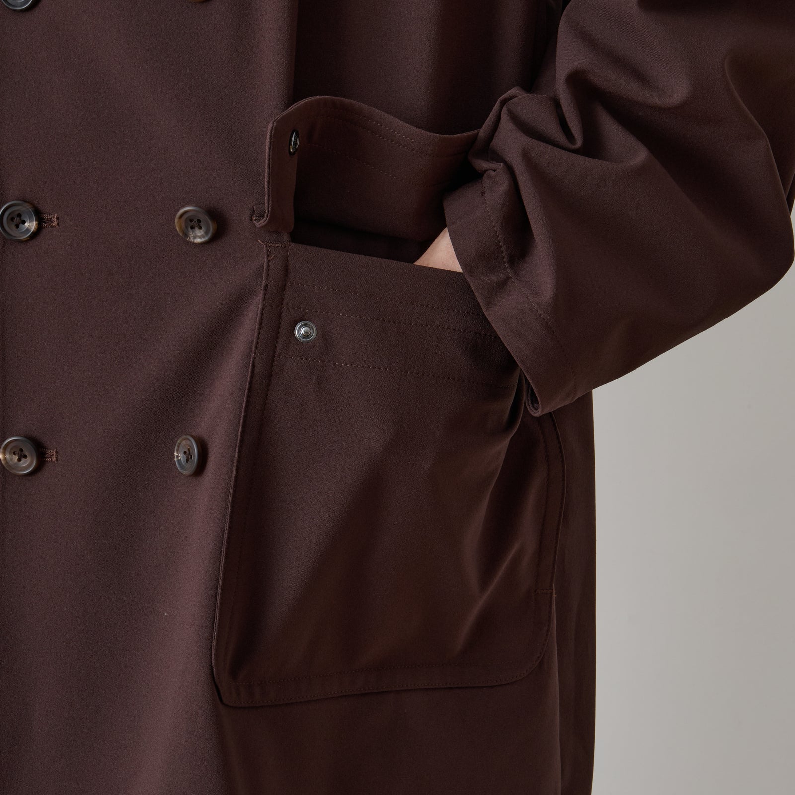 SOLOTEX DOUBLE BREASTED COAT - White mountaineering®︎ – White