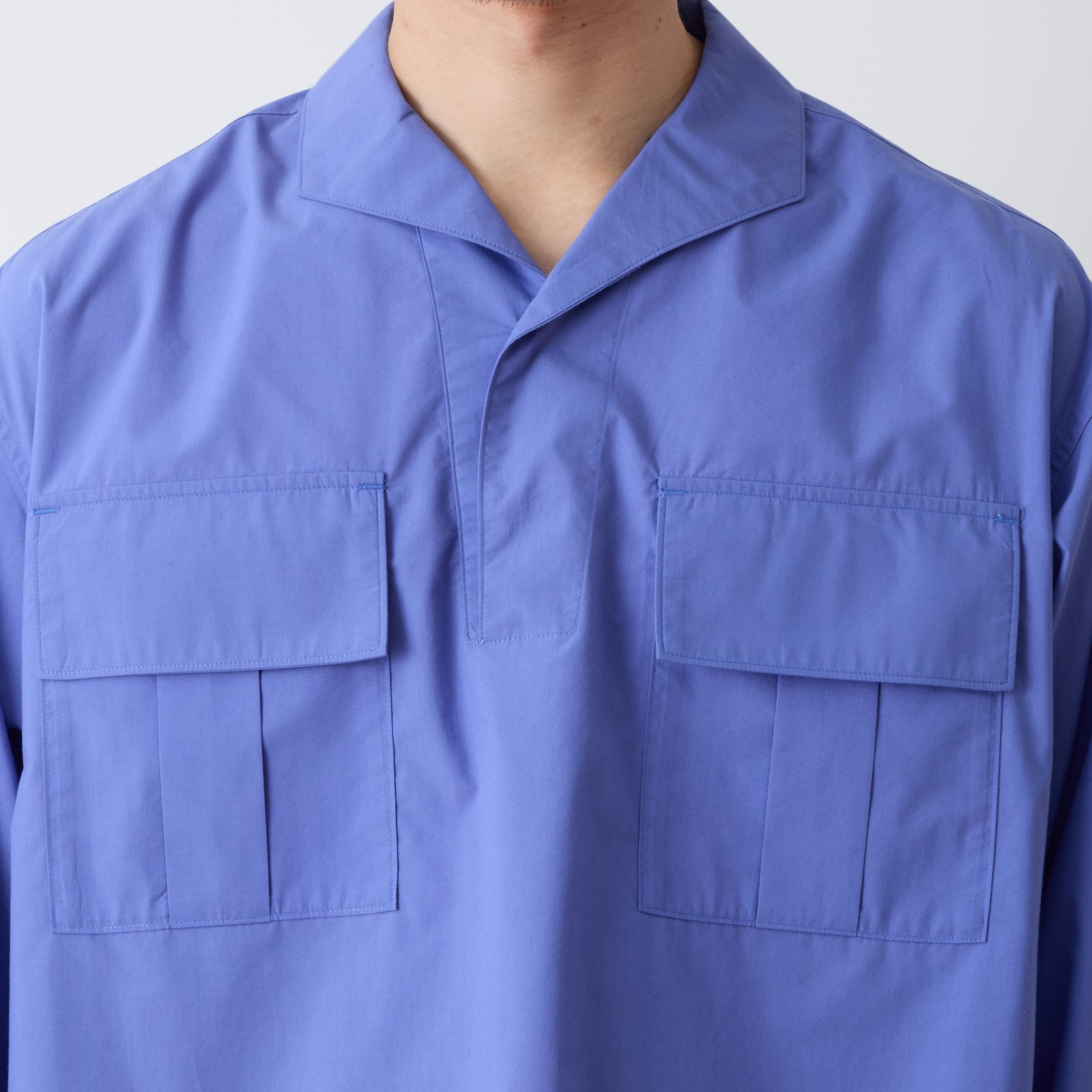 WIDE GUSSET SLEEVE PULLOVER SHIRT - White mountaineering