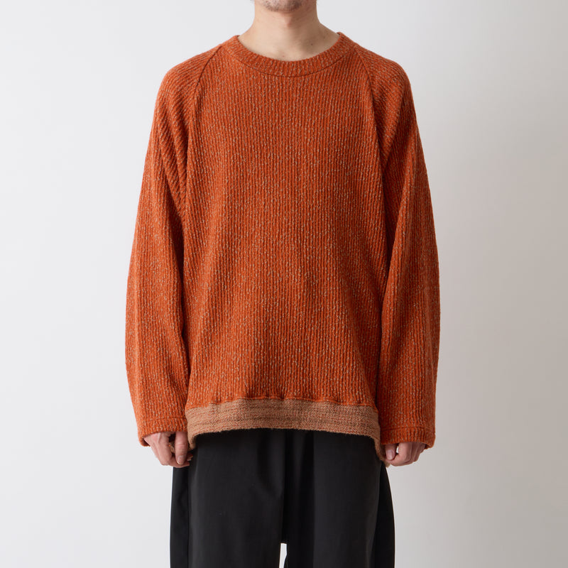 MELANGE WIDE RAGLAN PULLOVER