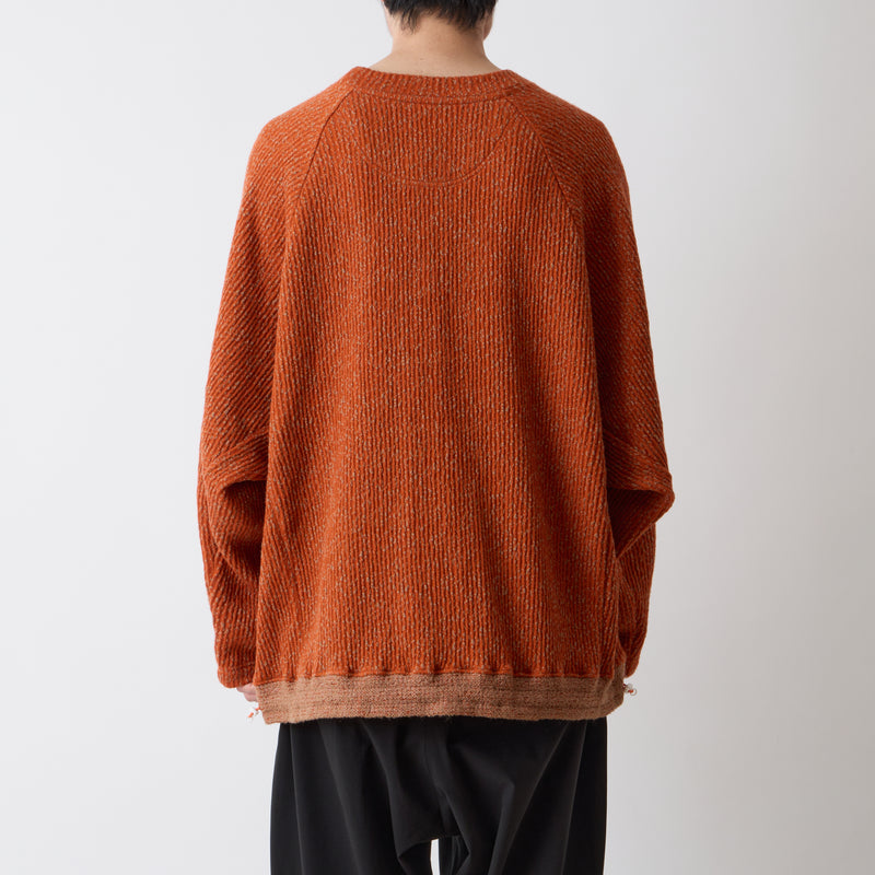 MELANGE WIDE RAGLAN PULLOVER