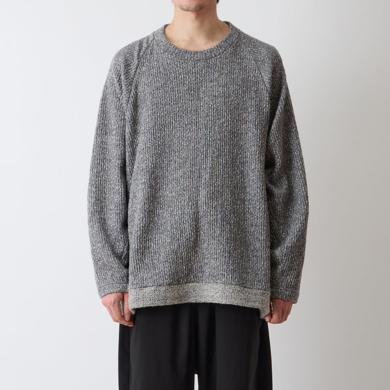 MELANGE WIDE RAGLAN PULLOVER