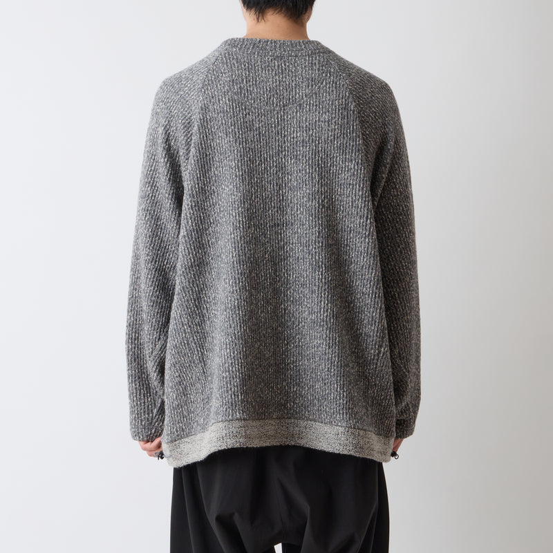 MELANGE WIDE RAGLAN PULLOVER