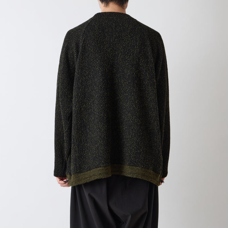 MELANGE WIDE RAGLAN PULLOVER