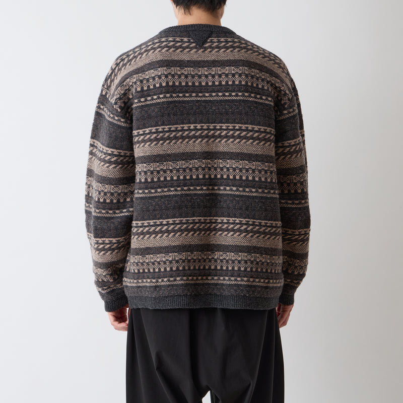 FAIR ISLE ZIP KNIT PULLOVER